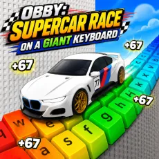 Obby: Supercar Race on a Giant Keyboard game Play Obby: Supercar Race on a Giant Keyboard game